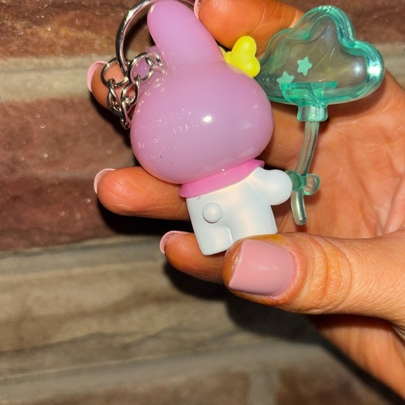 Cute Pink and White MyMelody Sanrio Character Keychain - Picture 4 of 7
